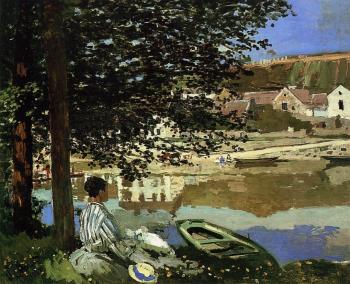 Claude Oscar Monet : River Scene at Bennecourt